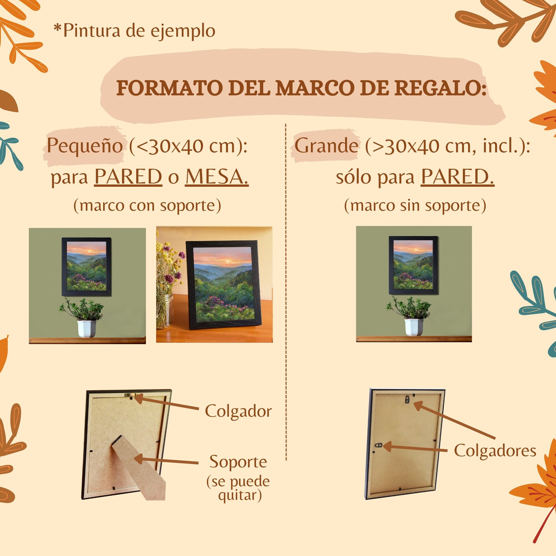 Pintura acogedora de otoño en parque con banco solitario, hojas caídas y farola - 11
