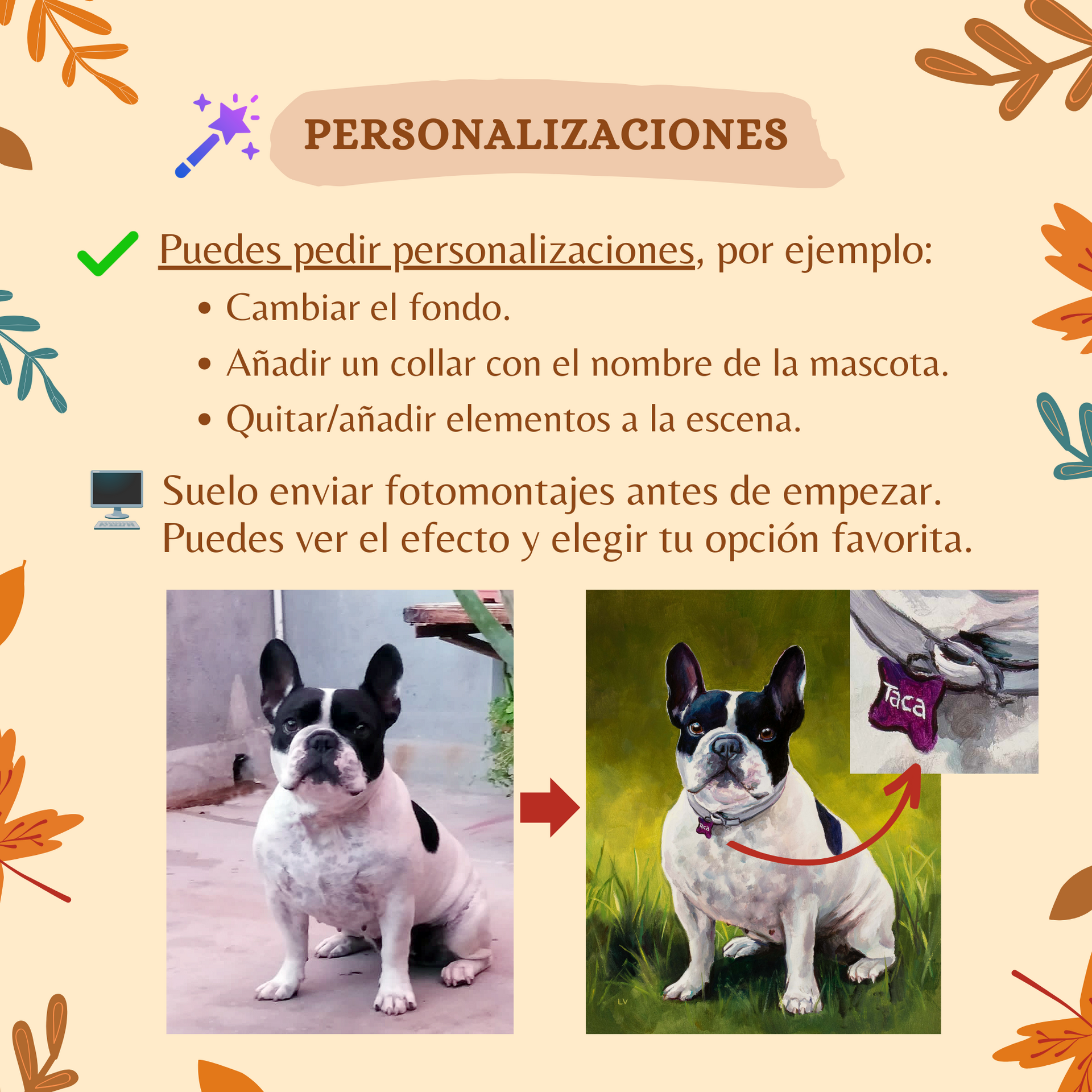 Retrato de mascotas al óleo, Cuadro personalizado de animales por encargo - 9